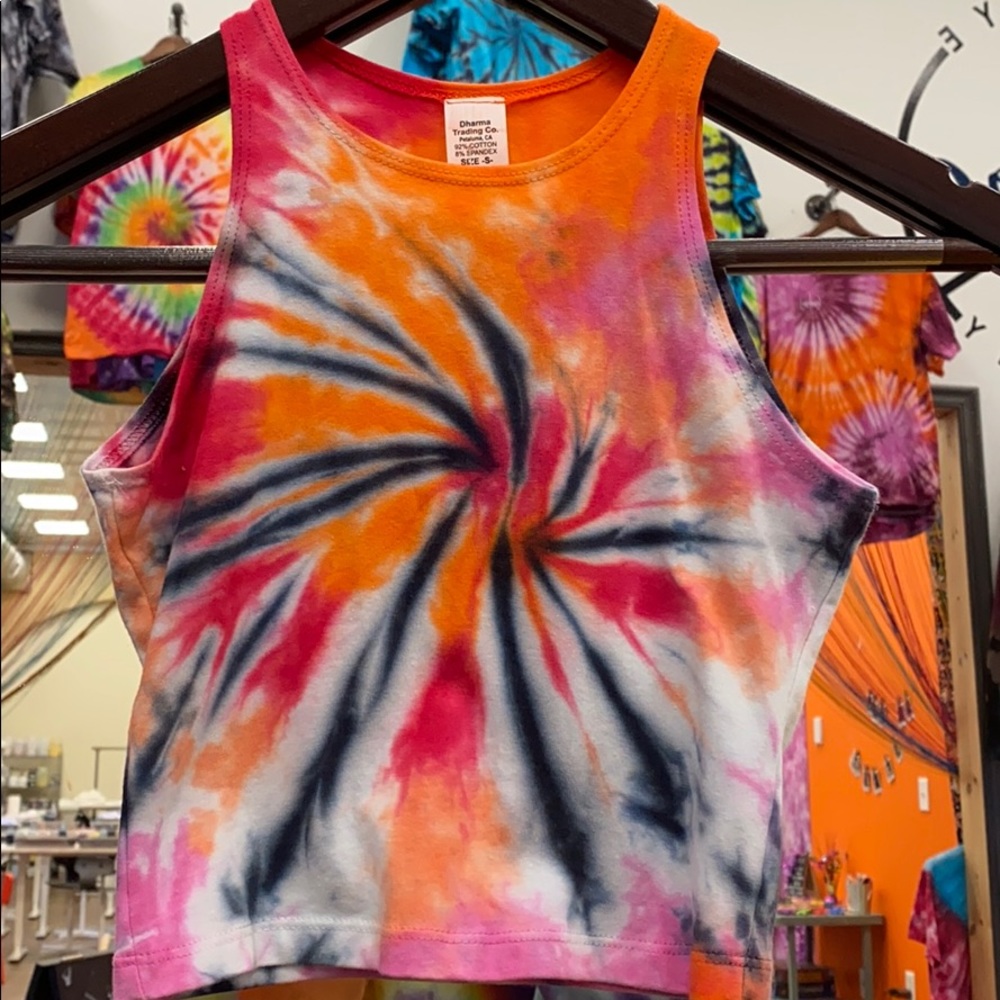 Tie Dye Halter Crop